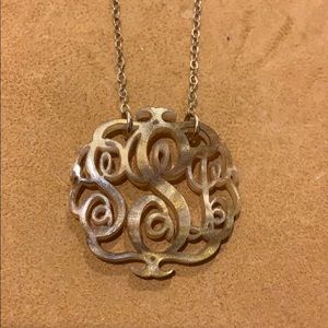 Monogram “SLS” necklace
